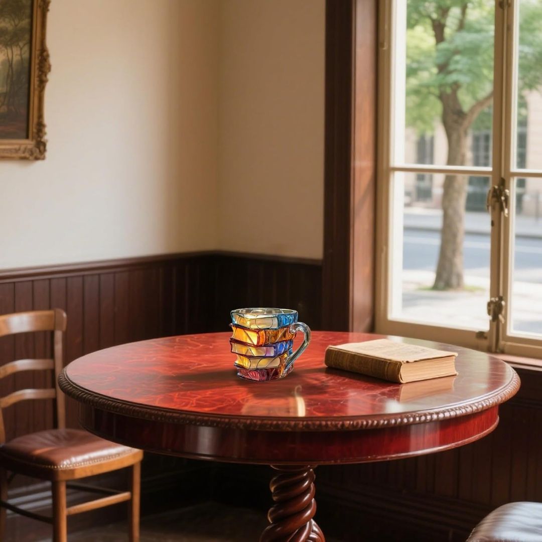 Originální Ručně Tvořený 3D Hrnek Štěstí pro Knihomoly