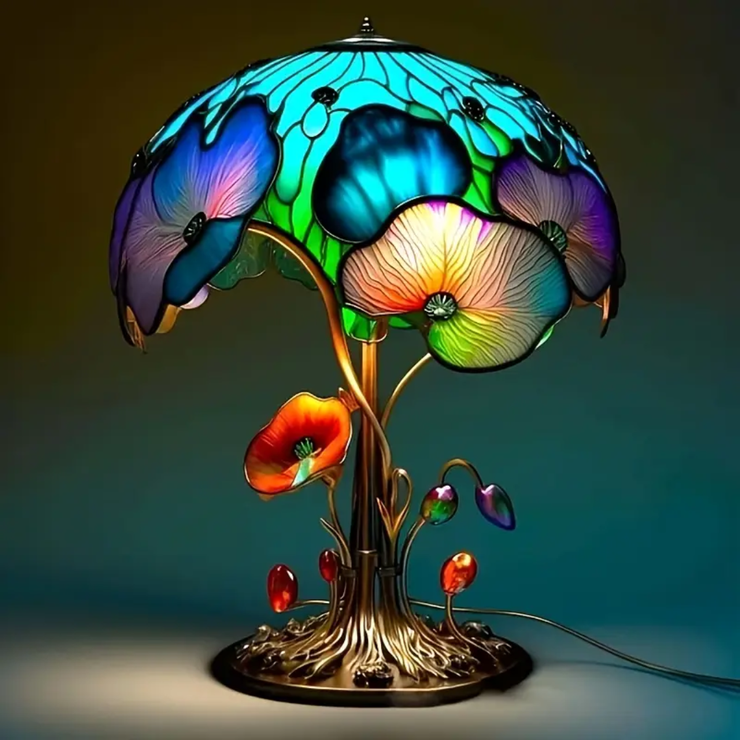 Boho Chic Houbová Květinová Lampa