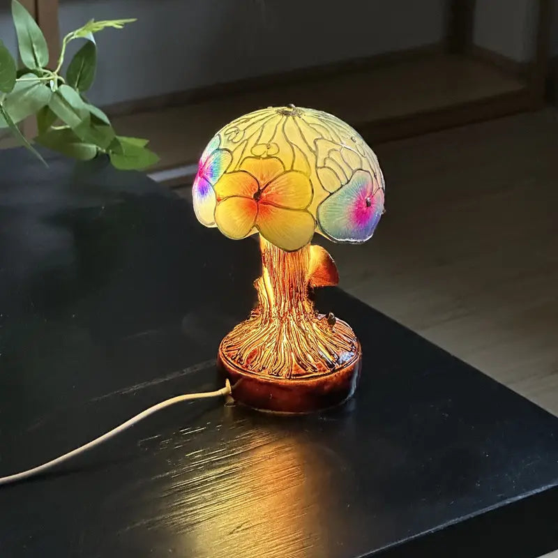 Boho Chic Houbová Květinová Lampa